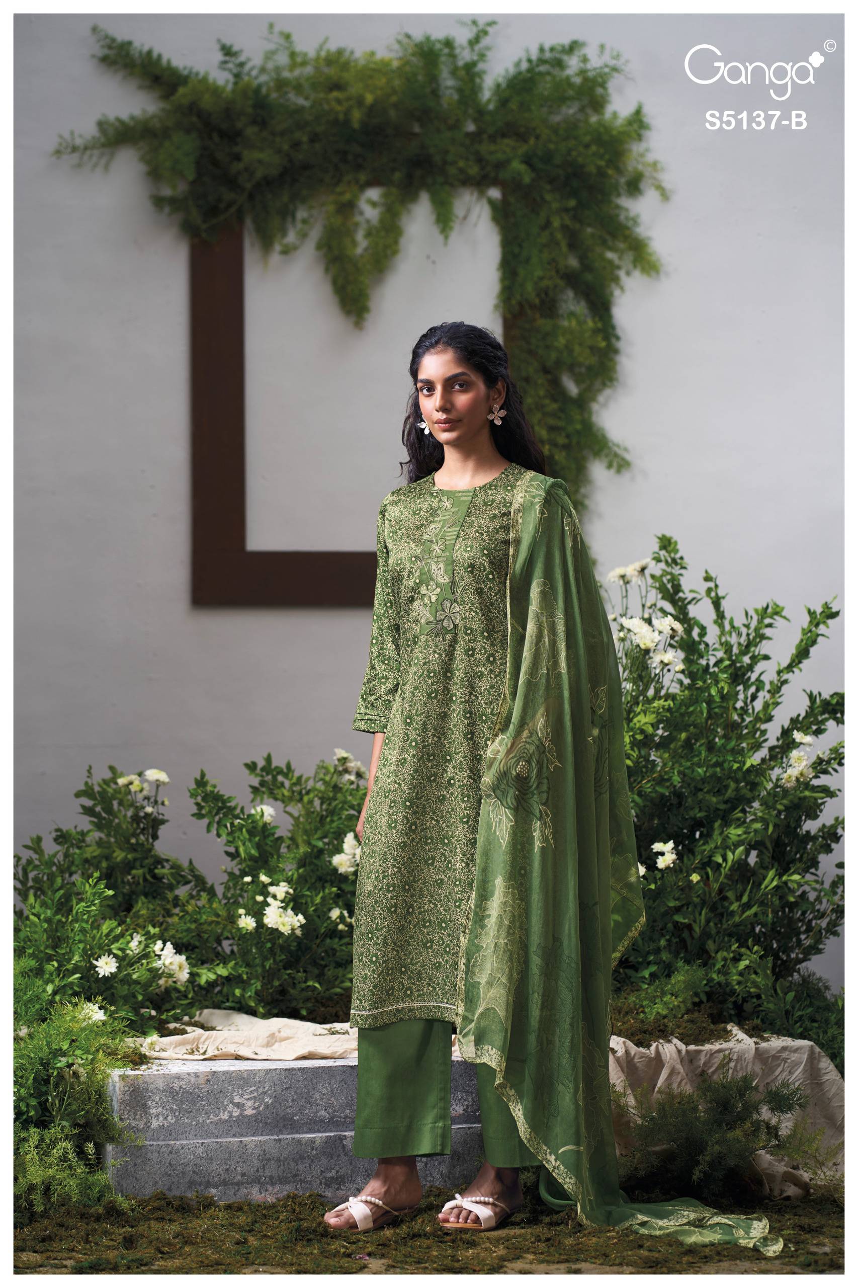 SURVEEN 5137 Series BY GANGAFASHION Stylish Beautiful Colourful COTTON SATIN Dresses At Wholesale Price